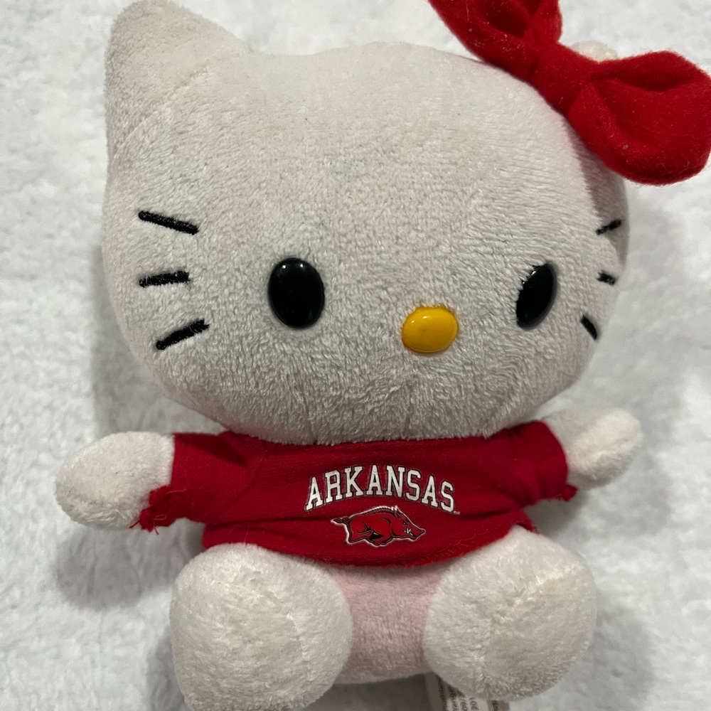 6 inch University of Arkansas hello kitty plush